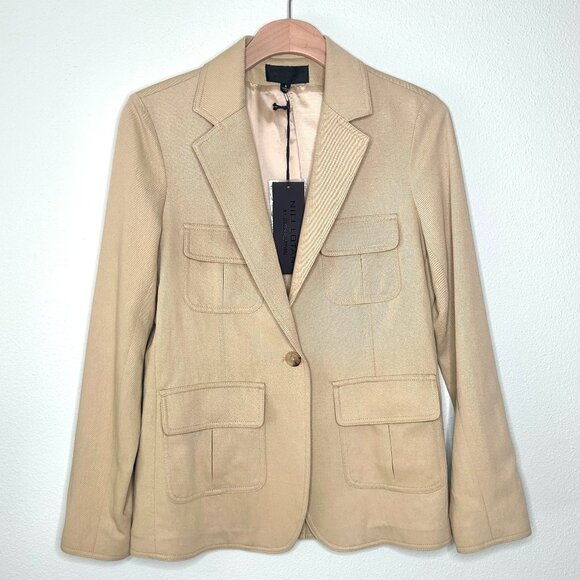 Nili Lotan Hunt Jacket in Khaki Size 4 *NWT* - Picture 13 of 13